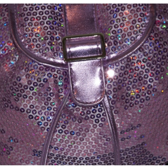 SOLD-Sequence Purple Mini kids back pack purse - Picture 2 of 8